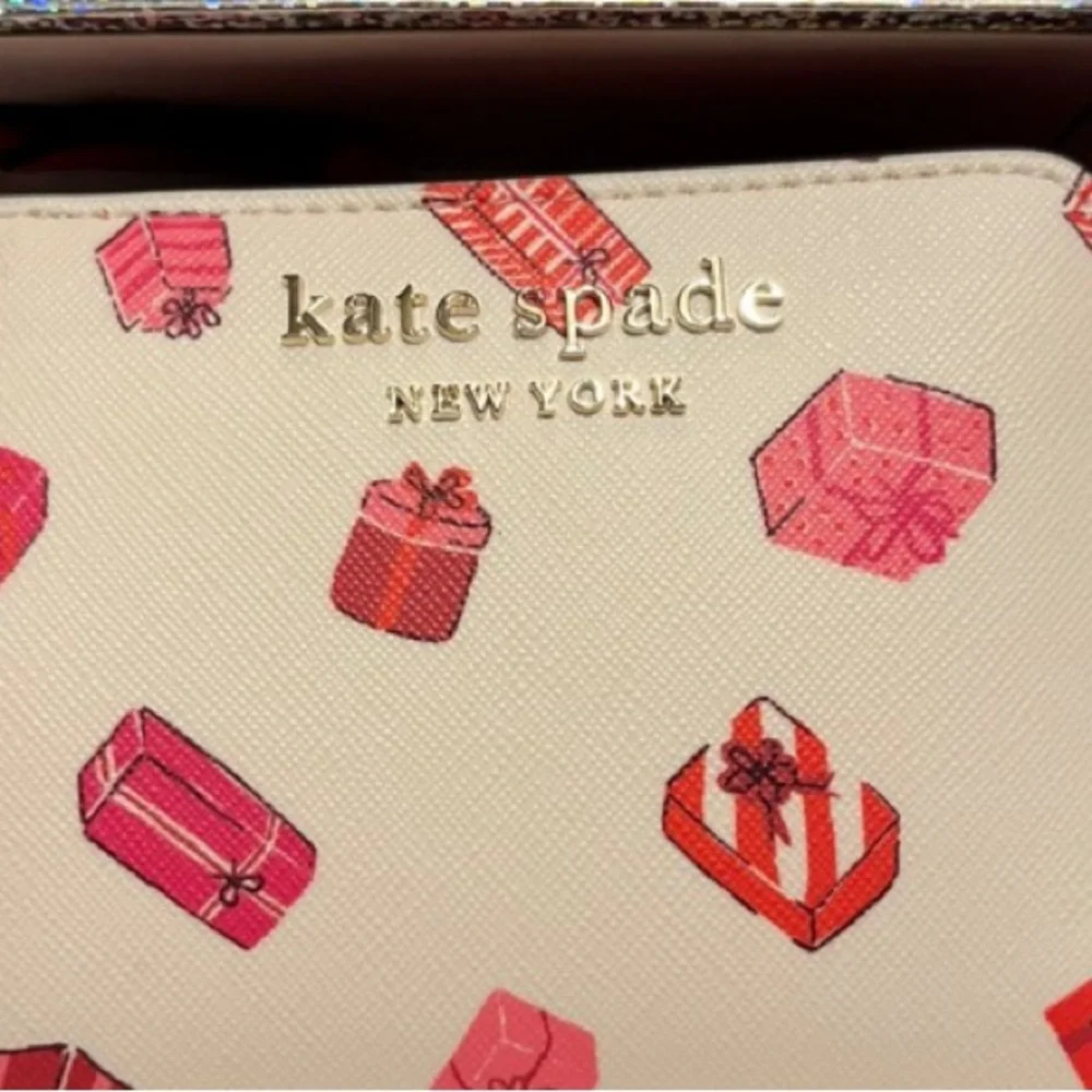 Kate Spade Gift Print Bifold Wallet w/ Box NWT